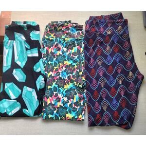 LuLaRoe-Leggings-Long Length-Different Patterns-2 @ Tall & Curvy-1 @ One Size